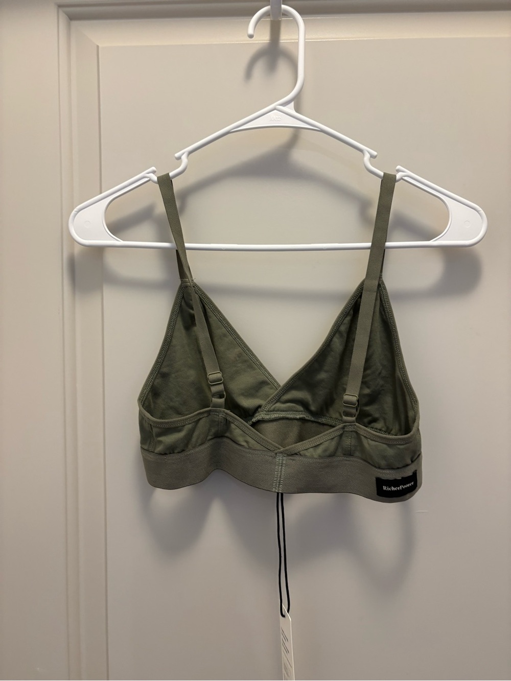 Richer Poorer Classic Bralette Size M Olive Army Green Unlined Wireless Bra NWT - Picture 6 of 7
